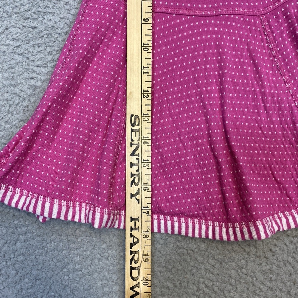 Hanna Andersson Dress 18-24 m Pink Knit Reversible Cotton Dotted Short Sleeve - Picture 4 of 5